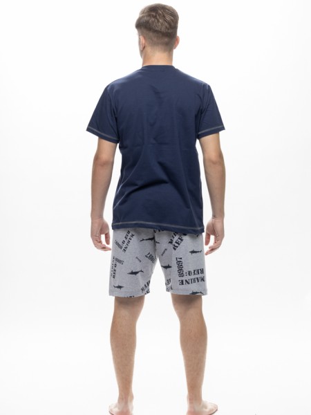 GALAXY - Ανδρική Καλοκαιρινή Πιτζάμα Marine #701 Μαρεν