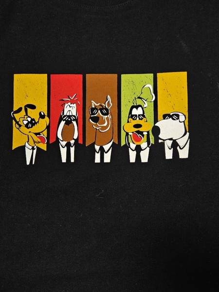 GALAXY - Ανδρική Καλοκαιρινή Πιτζάμα Dogs #710 Μαύρο