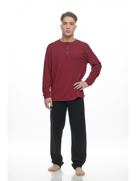 GALAXY - Ανδρική Χειμερινή Πιτζάμα “ζακαρ” #750 Μπορντό GALAXY - Ανδρική Χειμερινή Πιτζάμα “ζακαρ” #750 Μπορντό