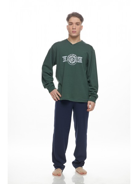 GALAXY - Ανδρική Χειμερινή Πιτζάμα “1958” #789 Χακί