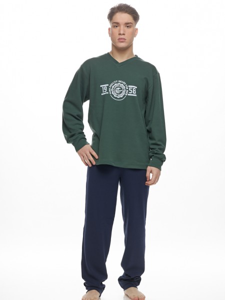 GALAXY - Ανδρική Χειμερινή Πιτζάμα “1958” #789 Χακί