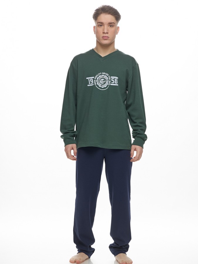 GALAXY - Ανδρική Χειμερινή Πιτζάμα “1958” #789 Χακί GALAXY - Ανδρική Χειμερινή Πιτζάμα “1958” #789 Χακί