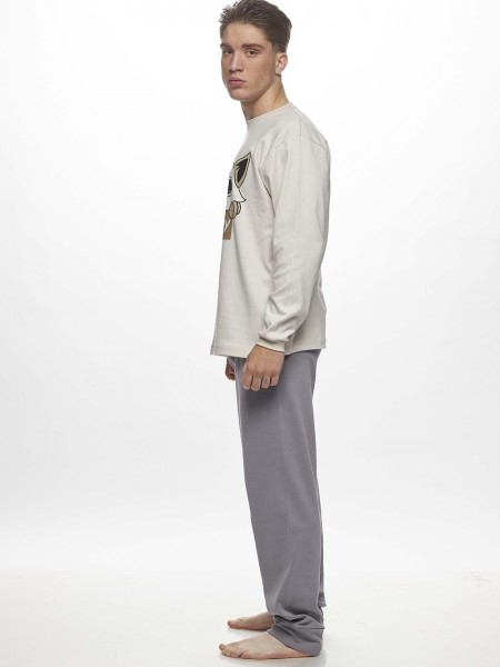 GALAXY - Ανδρική Χειμερινή Πιτζάμα “Galaxy Cat” #793 Πάγος