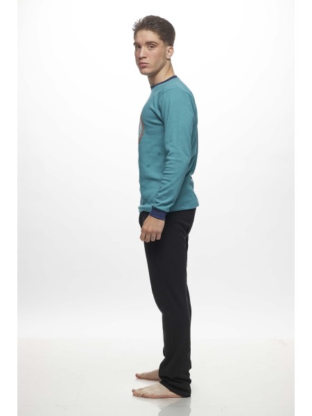 GALAXY - Ανδρική Χειμερινή Πιτζάμα “Σχέδιο Κύκλους” #795 Πετρόλ GALAXY - Ανδρική Χειμερινή Πιτζάμα “Σχέδιο Κύκλους” #795 Πετρόλ