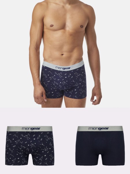 MINERVA Mengear Ανδρικό Boxer 2 Pack #29432 NAVY-GRAY