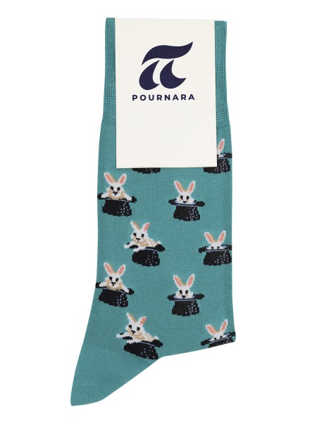 POURNARA Ανδρικές Κάλτσες με Σχέδιο #2011-2 Τυρκουάζ POURNARA Ανδρικές Κάλτσες με Σχέδιο #2011-2 Τυρκουάζ