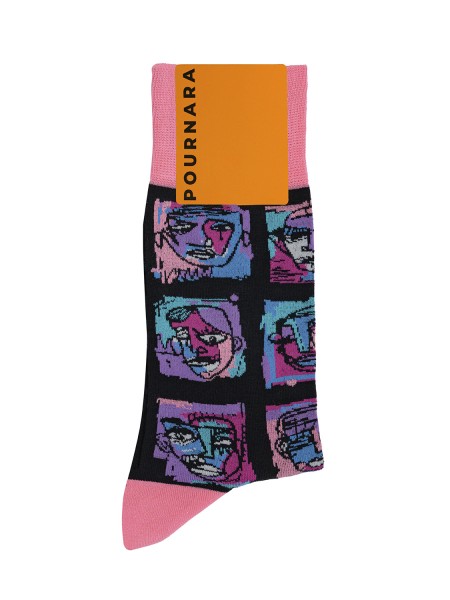 POURNARA Ανδρικές Κάλτσες με Σχέδιο #3015-3 Ροζ POURNARA Ανδρικές Κάλτσες με Σχέδιο #3015-3 Ροζ