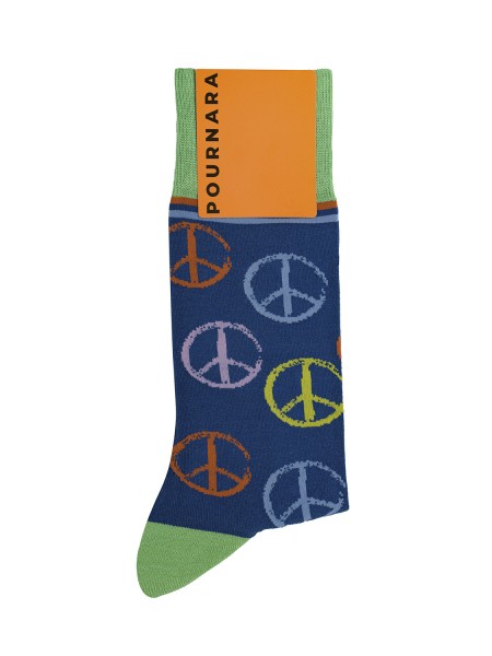 POURNARA Ανδρικές Κάλτσες με Σχέδιο #3022-1 Μπλε POURNARA Ανδρικές Κάλτσες με Σχέδιο #3022-1 Μπλε