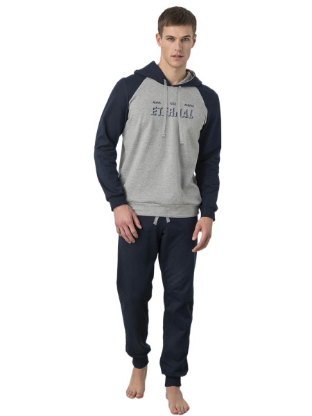Vamp - Ανδρική Χειμερινή Πιτζάμα/ Φόρμα 17679 GRAY MELANGE