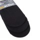 WALK Ανδρικές Αόρατες Βαμβακερές Κάλτσες Με Σιλικόνη Στην Φτέρνα Σετ 3 Ζεύγη ΜΑΥΡΟ - V25
