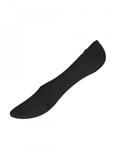 WALK Ανδρικές Αόρατες Βαμβακερές Κάλτσες Με Σιλικόνη Στην Φτέρνα Σετ 3 Ζεύγη ΜΑΥΡΟ - V25