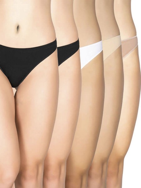 AA UNDERWEAR Κυλοτάκι Brazil 90% Cotton 5ΤΕΜ #2015 Μαύρο, Άσπρο, Μπεζ & Μπεζ σκούρο