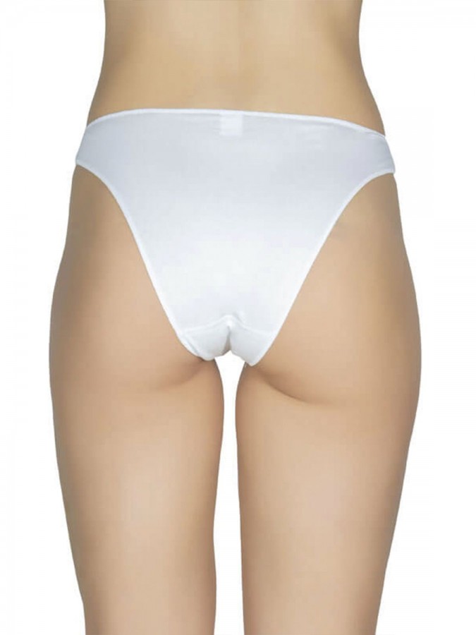 AA UNDERWEAR Κυλοτάκι Bikini Δαντέλα cotton/modal 2ΤΕΜ #506 Λευκό