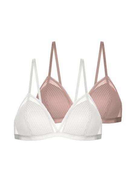 DORINA LAMINA Σουτιέν Bralette 1+1 Δώρο - FXBR0048LA077-2X0465 Nude/ Λευκό
