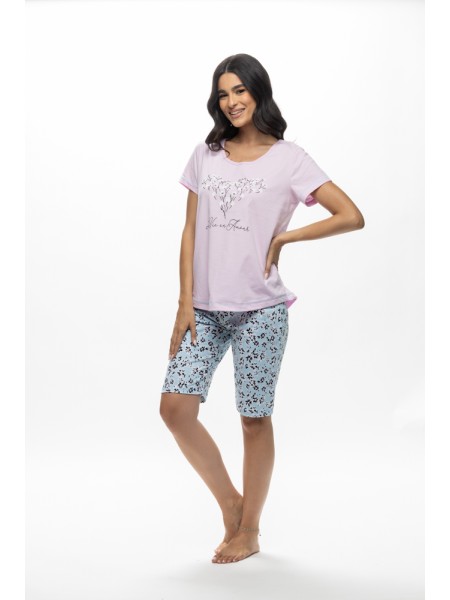 GALAXY - Γυναικεία Πιτζάμα Καλοκαιρινή #616 Ροζ GALAXY - Γυναικεία Πιτζάμα Καλοκαιρινή #616 Ροζ