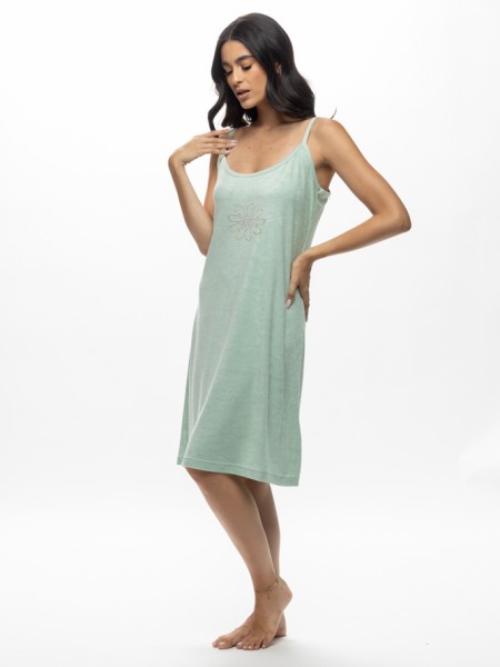 GALAXY - Γυναικεία Φόρεμα Πετσετέ Καλοκαιρινό #653 Μέντα