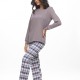 GALAXY - Γυναικεία Χειμερινή Πυτζάμα Βαμβακερή "Hers" #810 Γκρι