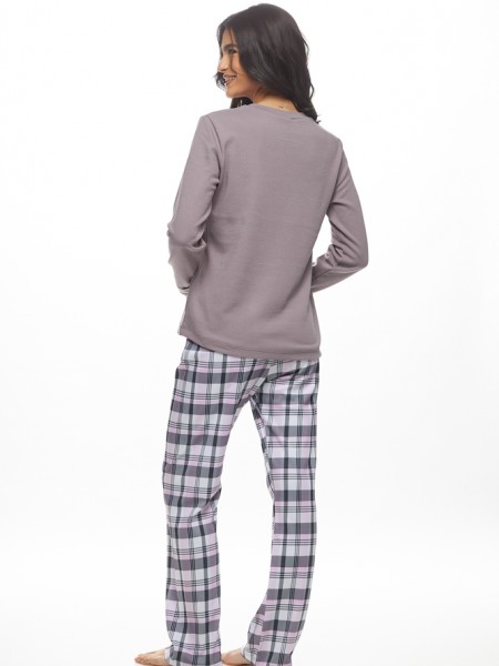 GALAXY - Γυναικεία Χειμερινή Πυτζάμα Βαμβακερή "Hers" #810 Γκρι