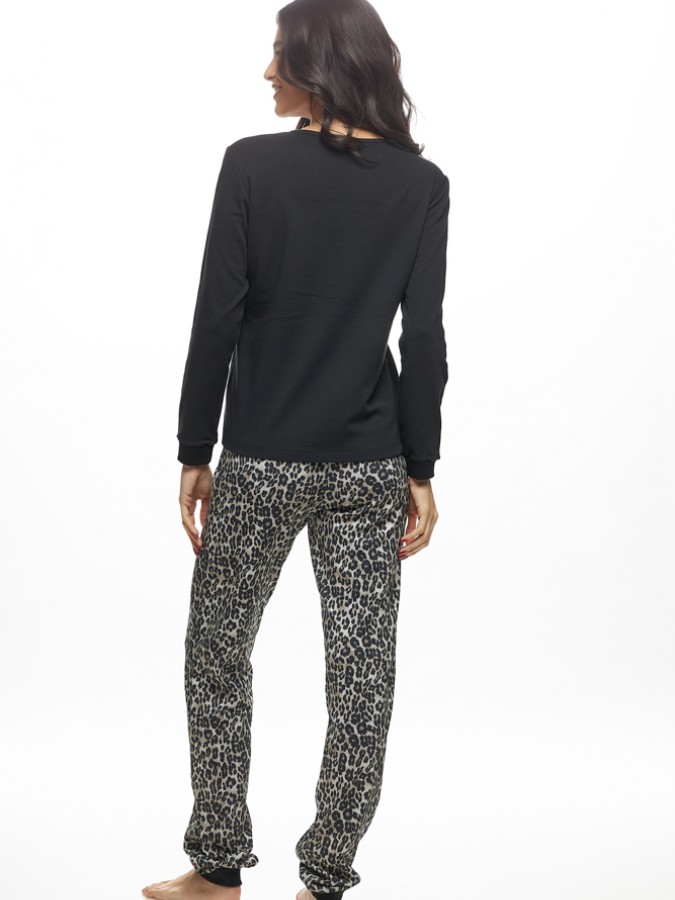 GALAXY - Γυναικεία Χειμερινή Πυτζάμα Βαμβακερή "The Real Boss" #814 Μαύρο GALAXY - Γυναικεία Χειμερινή Πυτζάμα Βαμβακερή "The Real Boss" #814 Μαύρο