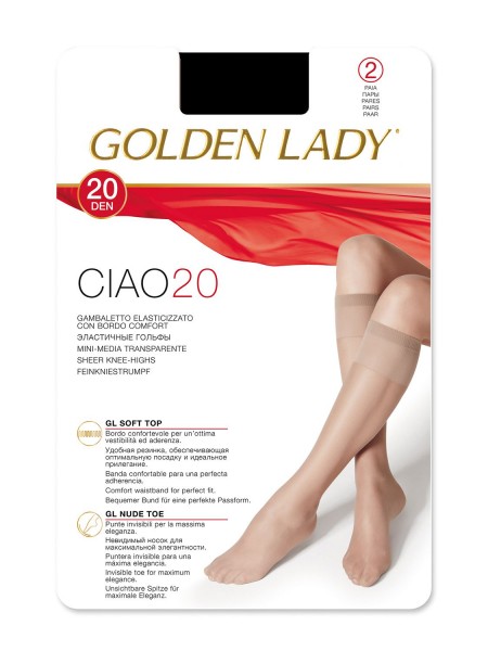 GOLDEN LADY Γυναικείο Καλτσάκι Μέχρι Το Γόνατο Ciao 20-den 2TEM #2GGG - Μαύρο GOLDEN LADY Γυναικείο Καλτσάκι Μέχρι Το Γόνατο Ciao 20-den 2TEM #2GGG - Μαύρο