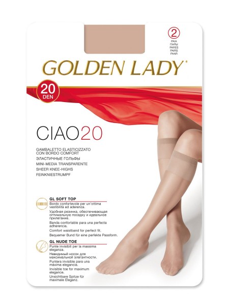 GOLDEN LADY Γυναικείο Καλτσάκι Μέχρι Το Γόνατο Ciao 20-den 2TEM #2GGG - MELON GOLDEN LADY Γυναικείο Καλτσάκι Μέχρι Το Γόνατο Ciao 20-den 2TEM #2GGG - MELON