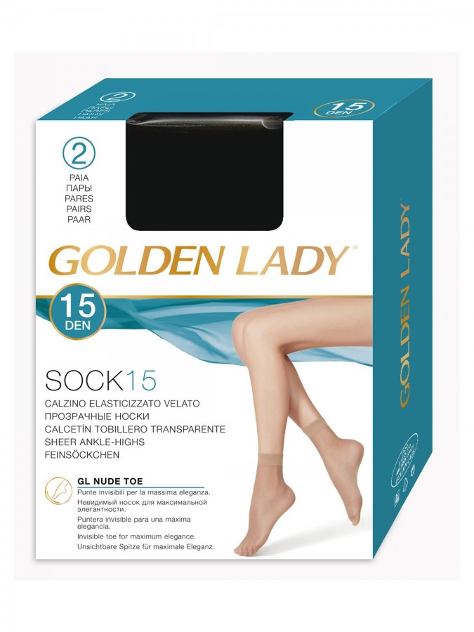 GOLDEN LADY Γυναικείο Καλτσάκι Σοσόνι SOCK15 2TEM #5AGH - Μαύρο