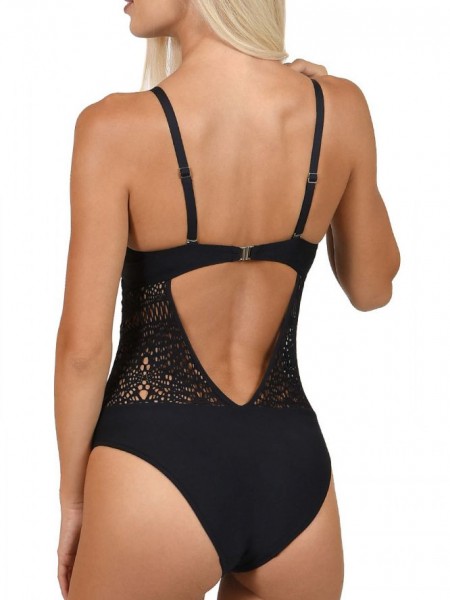 LISCA Amalfi Γυναικείο Ολόσωμο Μαγιό Cup D/E - 43378 Μαύρο