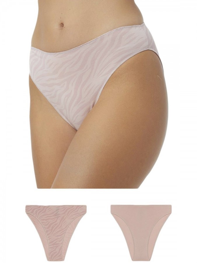 Minerva Fimelle slip 2τεμ - 81322 Pink Zebra