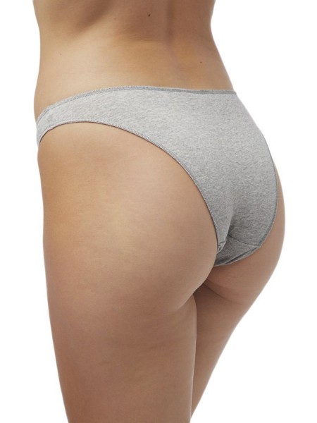 Minerva Slip Miss Rio Invisible (βαμβακερό) 2τεμ - 81358 Grey Mel-Black Dots