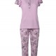MISS RODI - Γυναικεία Πιτζάμα Καλοκαιρινή κάπρι παντελόνι #3756 Ροζ
