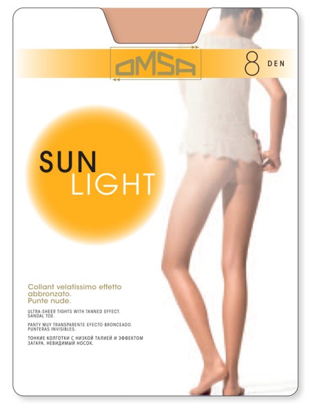 OMSA Γυναικείο Καλσόν Διάφανο SUN LIGHT 8 DEN #094-661 Natural