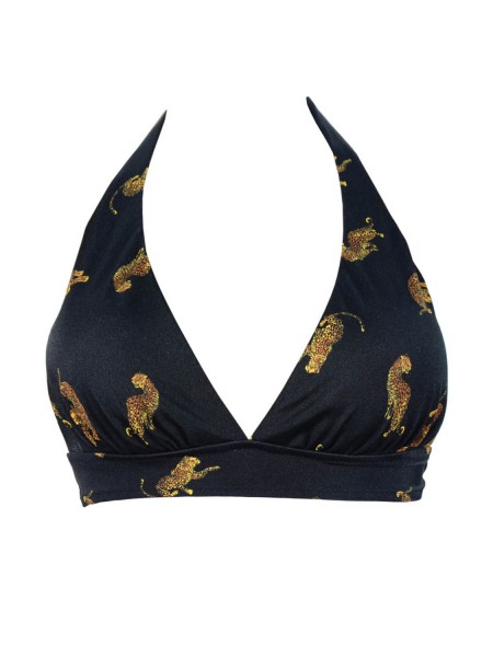 ROCK CLUB Γυναικείο Τρίγωνο μαγιό Cup C Leopard - 2257 Μαύρο ROCK CLUB Γυναικείο Τρίγωνο μαγιό Cup C Leopard - 2257 Μαύρο