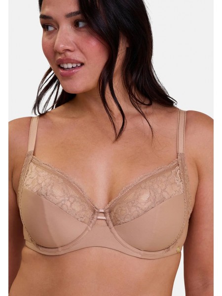 SANS COMPLEXE Σουτιέν Lily με διακοσμητική δαντέλα και μπανέλα, χωρίς επένδυση D/E/F - 70AAK37 Μπεζ