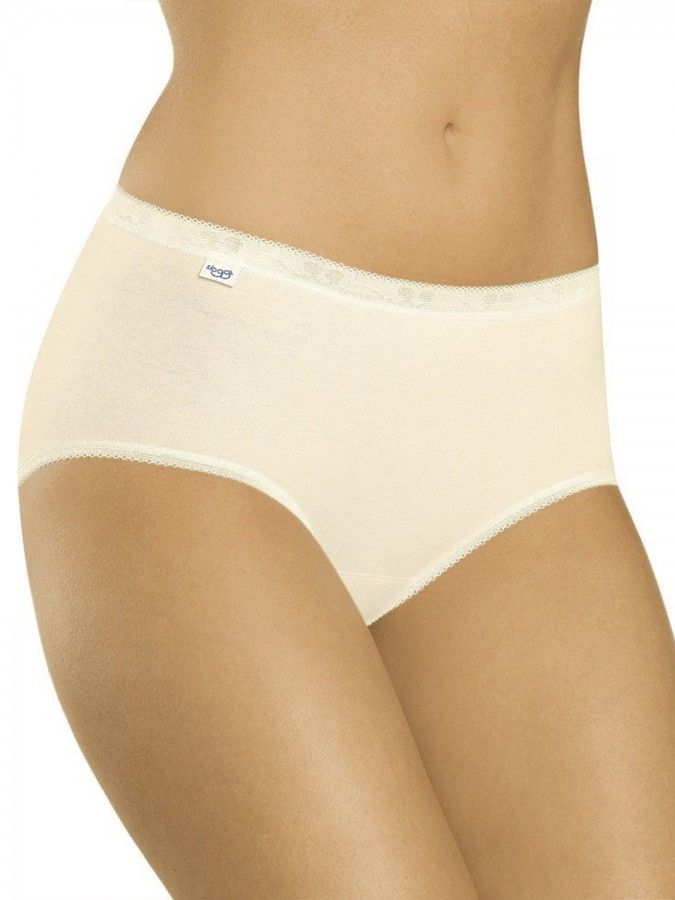 SLOGGI Basic Midi Βαμβακερό Γυναικείο Slip - Κρεμ