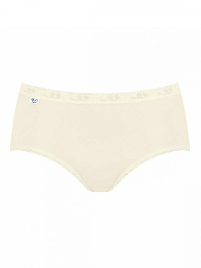 SLOGGI Basic Midi Βαμβακερό Γυναικείο Slip - Κρεμ