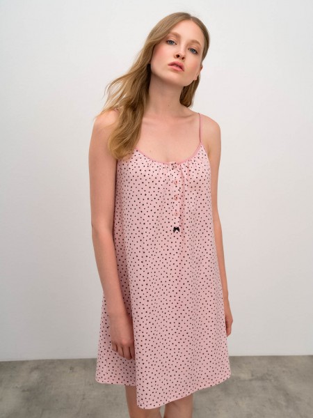 Vamp Γυναικείο Νυχτικό Αμάνικο με Τιράντες 16296 PINK GRAY