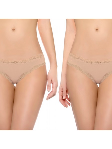 Walk Γυναικεία Slip Brazil από ίνες Bamboo (2pack)-W2014 Μπεζ