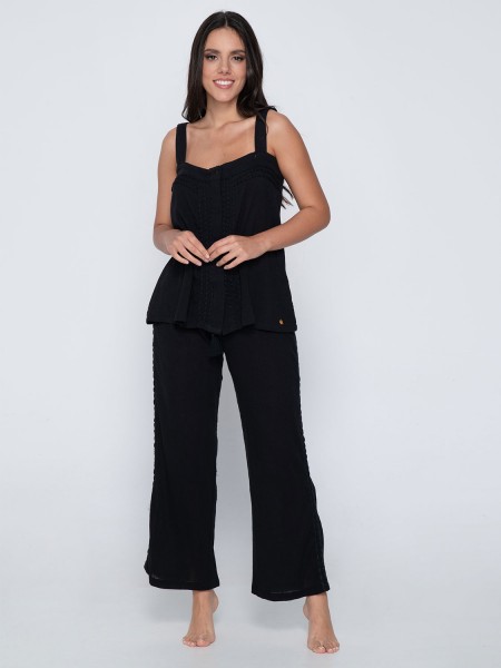 LUNA Mia Καλοκαιρινό παντελόνι - 93915 Μαύρο LUNA Mia Καλοκαιρινό παντελόνι - 93915 Μαύρο