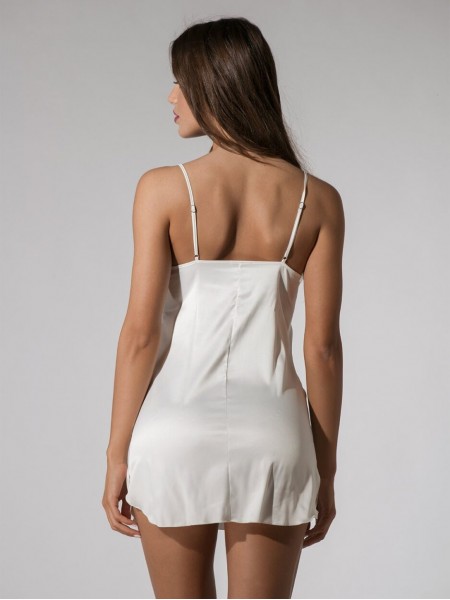 LUNA Prestige Γυναικείο Νυχτικό Σατέν Amaranth #80200 Λευκό LUNA Prestige Γυναικείο Νυχτικό Σατέν Amaranth #80200 Λευκό