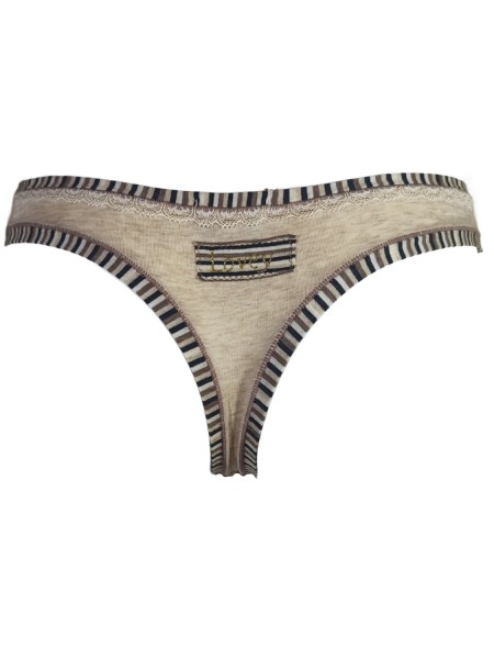 Luna Stripy string σλιπ - 2203 Μπεζ Luna Stripy string σλιπ - 2203 Μπεζ