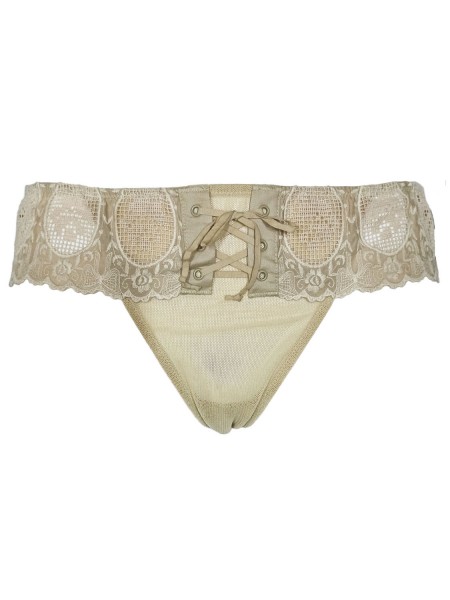 LUNA Chrochet string σλιπ - 23048 Μπεζ