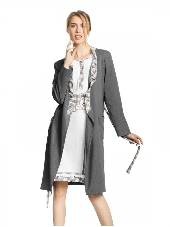 ΓΙΩΤΑ - Γυναικεία Ρόμπα - 1609 Ανθρακί