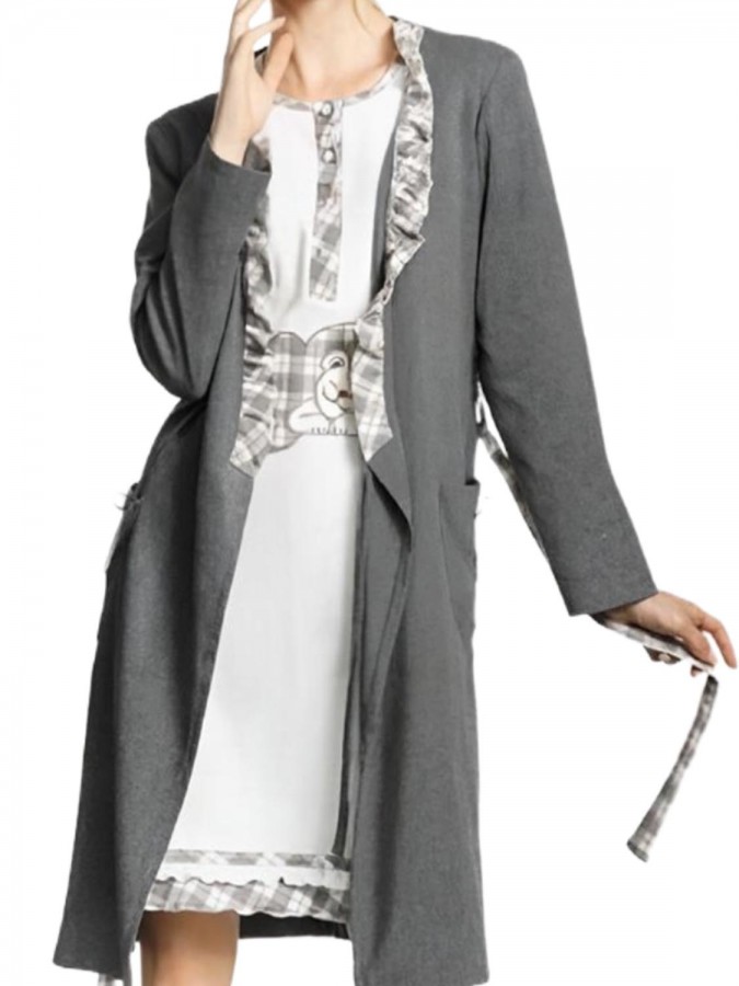 ΓΙΩΤΑ - Γυναικεία Ρόμπα - 1609 Ανθρακί