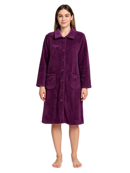 MYSTICO - Γυναικεία Ρόμπα μακριά Fleece με Κουμπιά - 282225 Μωβ MYSTICO - Γυναικεία Ρόμπα μακριά Fleece με Κουμπιά - 282225 Μωβ