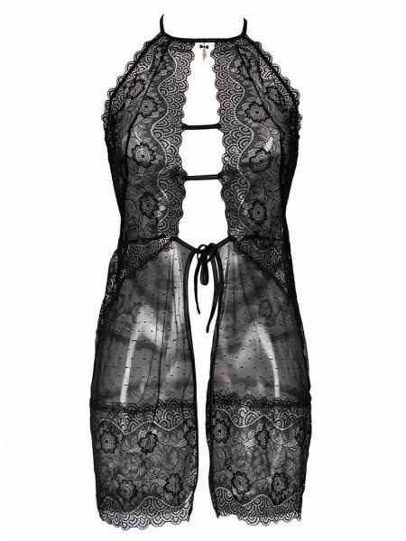 LUNA Γυναικείο Νυχτικό (baby doll)  #80239 Μαύρο