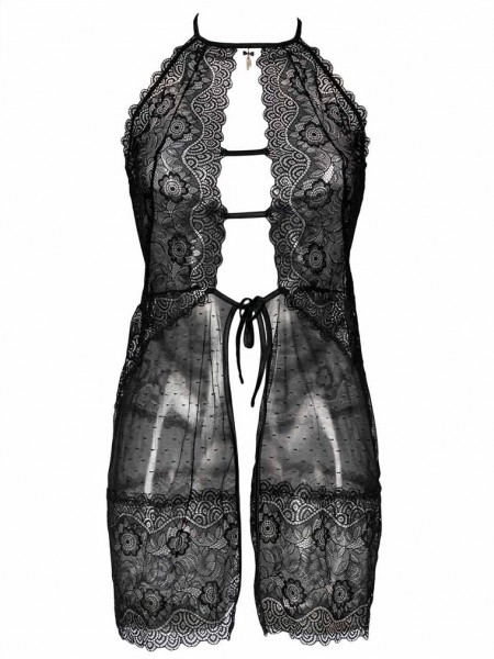 LUNA Γυναικείο Νυχτικό (baby doll)  #80239 Μαύρο