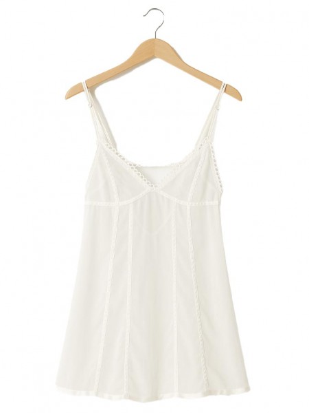 LUNA Γυναικείο Νυχτικό (baby doll)  #83044 Λευκό