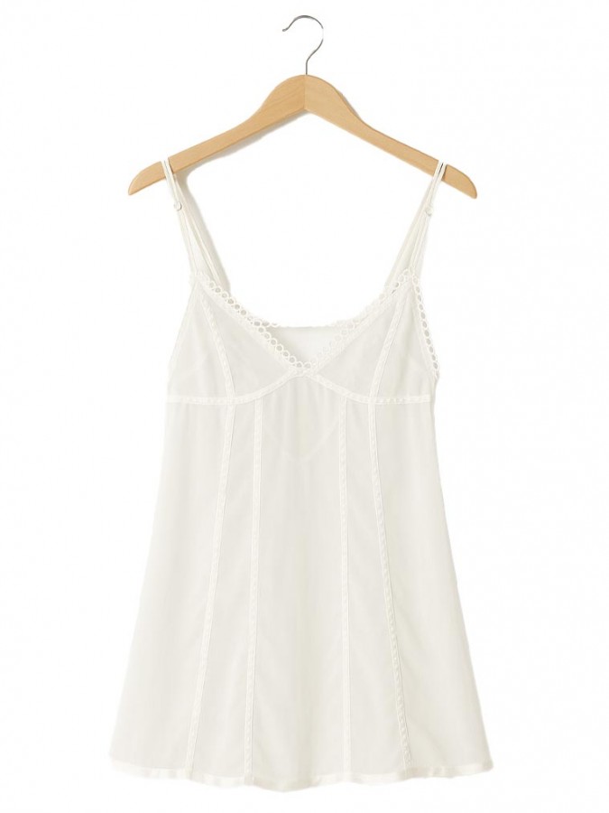 LUNA Γυναικείο Νυχτικό (baby doll) #83044 Λευκό LUNA Γυναικείο Νυχτικό (baby doll) #83044 Λευκό