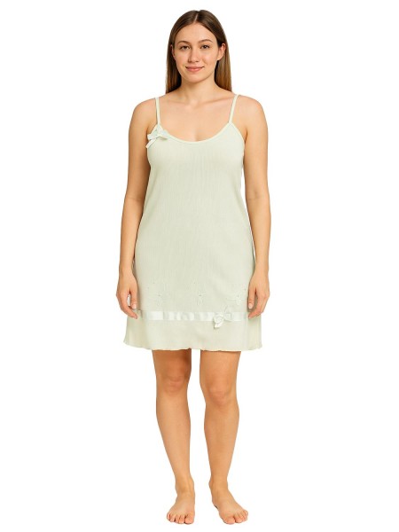 PRIMAVERA Γυναικείο Νυχτικό #A380 Λαχανί