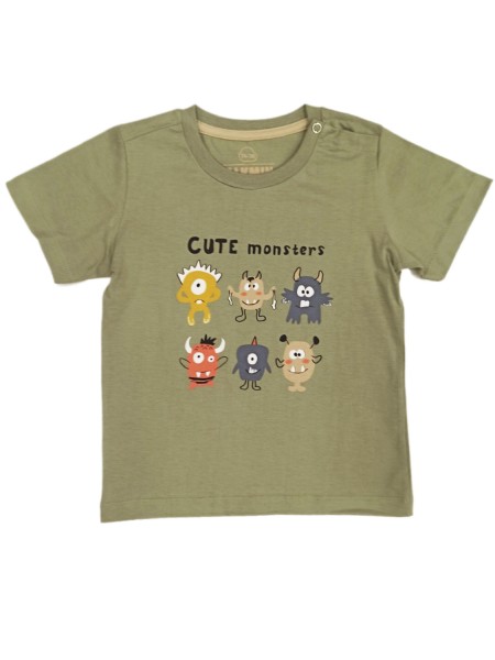 ALKMIN BEBE Πυτζάμα Καλοκαιρινή για αγόρια 6-36 μηνών #223-0901 Λαδί ALKMIN BEBE Πυτζάμα Καλοκαιρινή για αγόρια 6-36 μηνών #223-0901 Λαδί